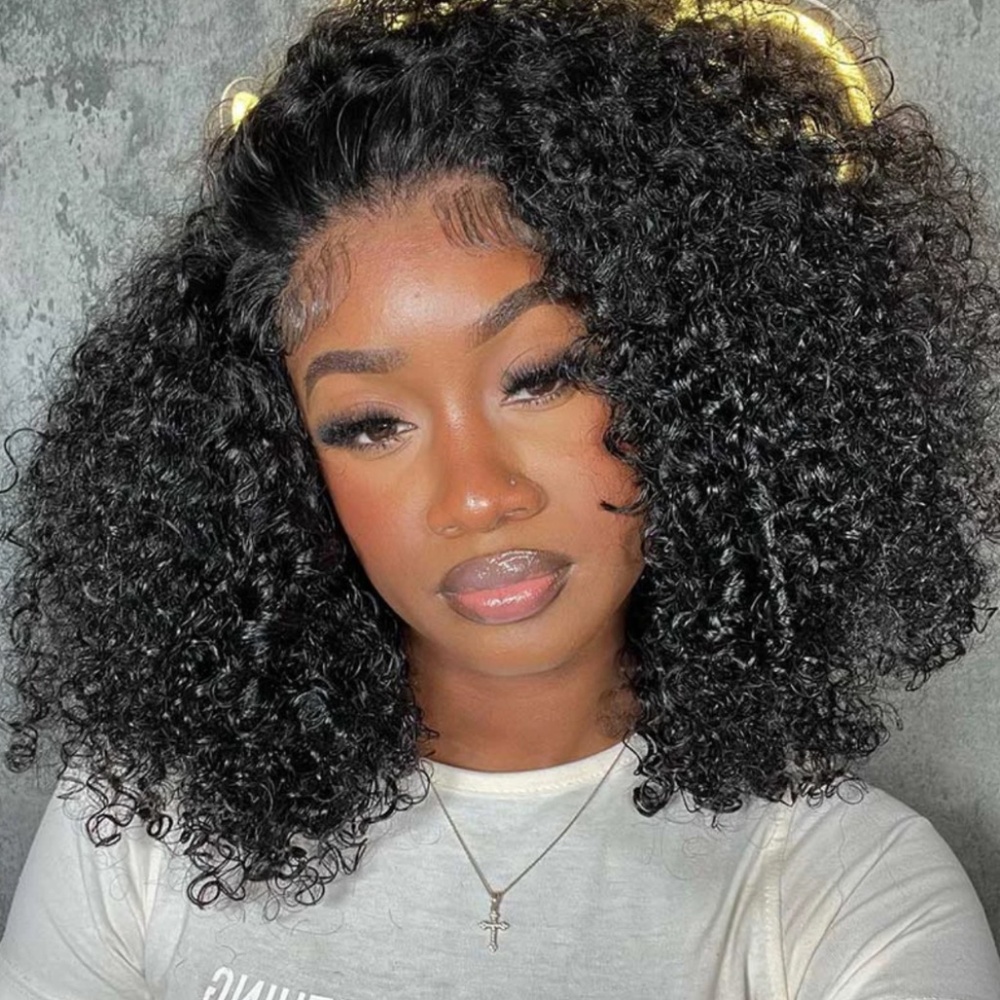 ISEE Wear Go V5 Tiny Knots Pre Bleached Kinky Curly Pre Cut HD Lace Glueless Wig - Picture 3 of 10
